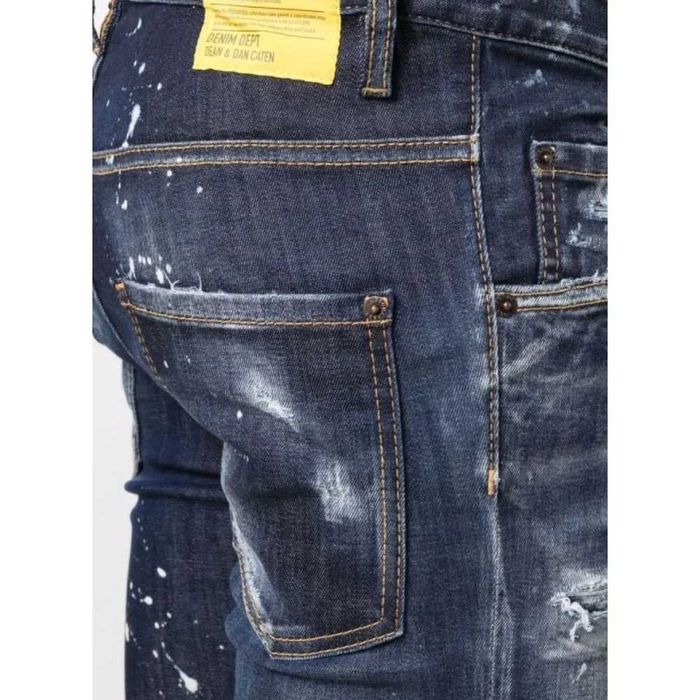 Dsquared2 jeans dark ripped BLEACH WASH COOL GUY JEANS 50; 52 ORYGINAL