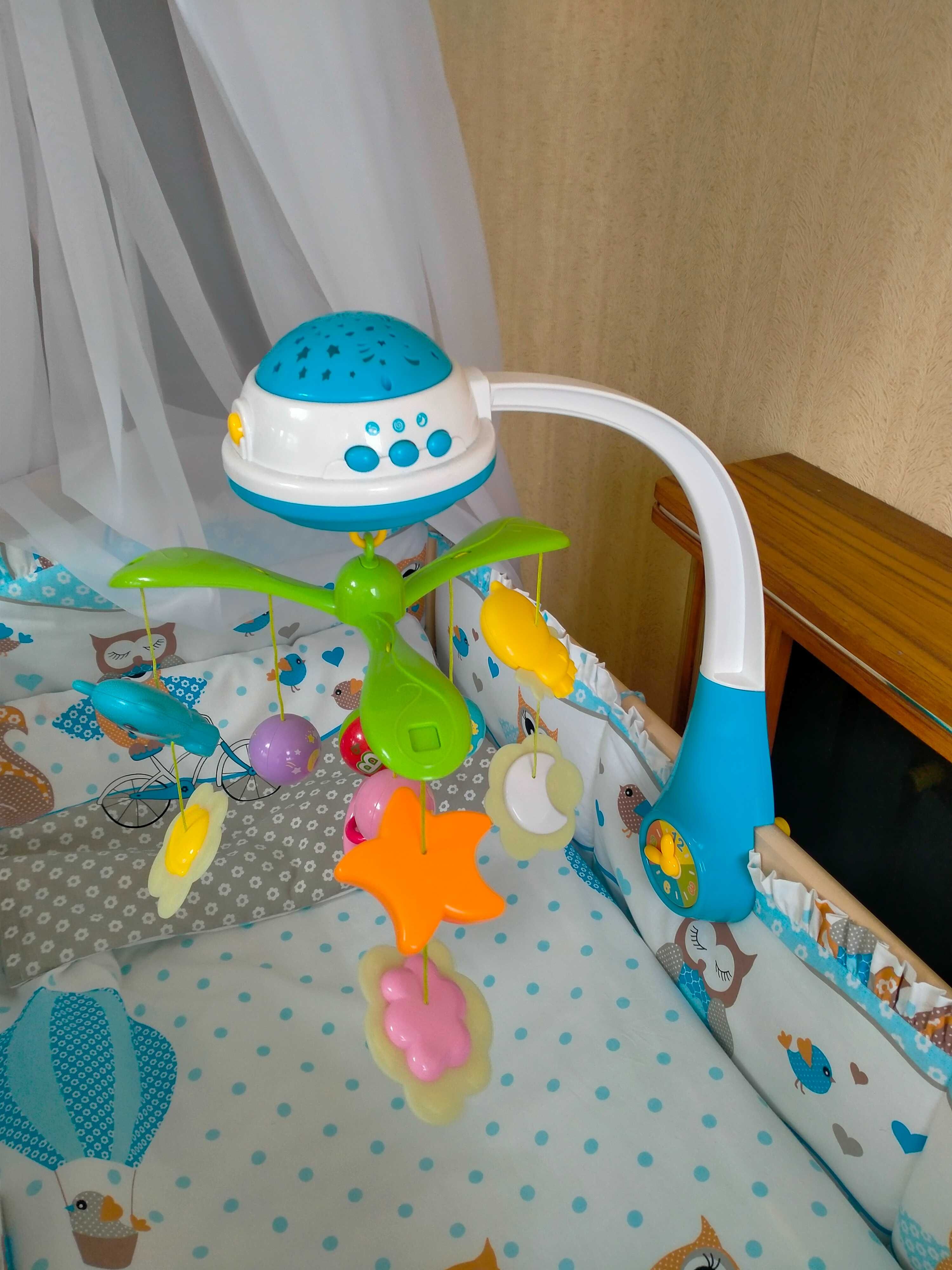 Дитяча музична карусель мобіль на ліжечко "Зоряні сни"