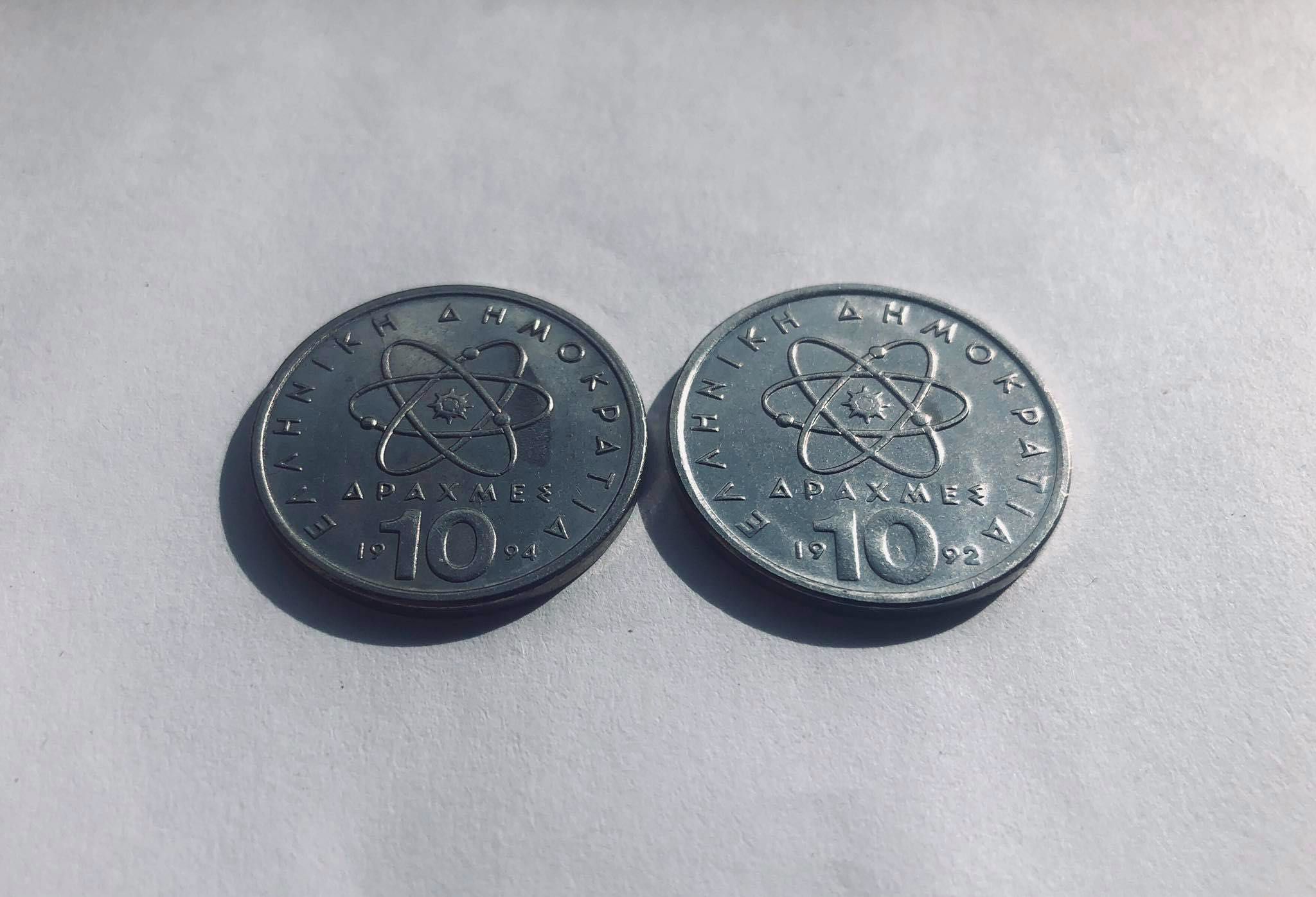 2 Monety 10 Drachm Grecja 1992r ,1994r