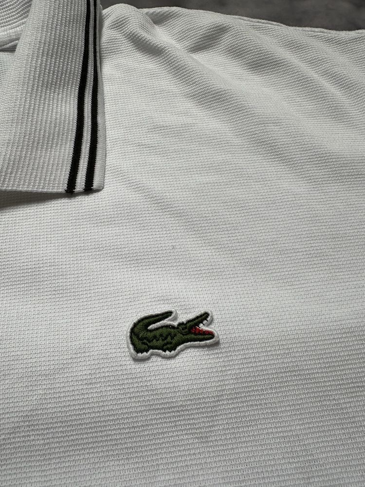 Koszulka sportowa biała Polo Lacoste unisex streetwear old money