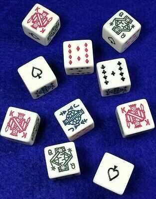 Poker Dice 16mm, Покер на костях, кости, кубики