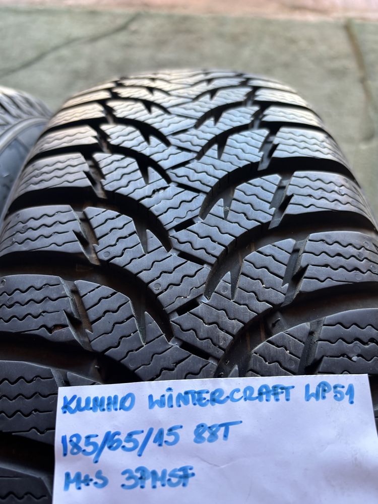 4x 185/65R15 88T KUMHO WINTERCRAFT WP51 opony zimowe M+S 3PMSF RANT