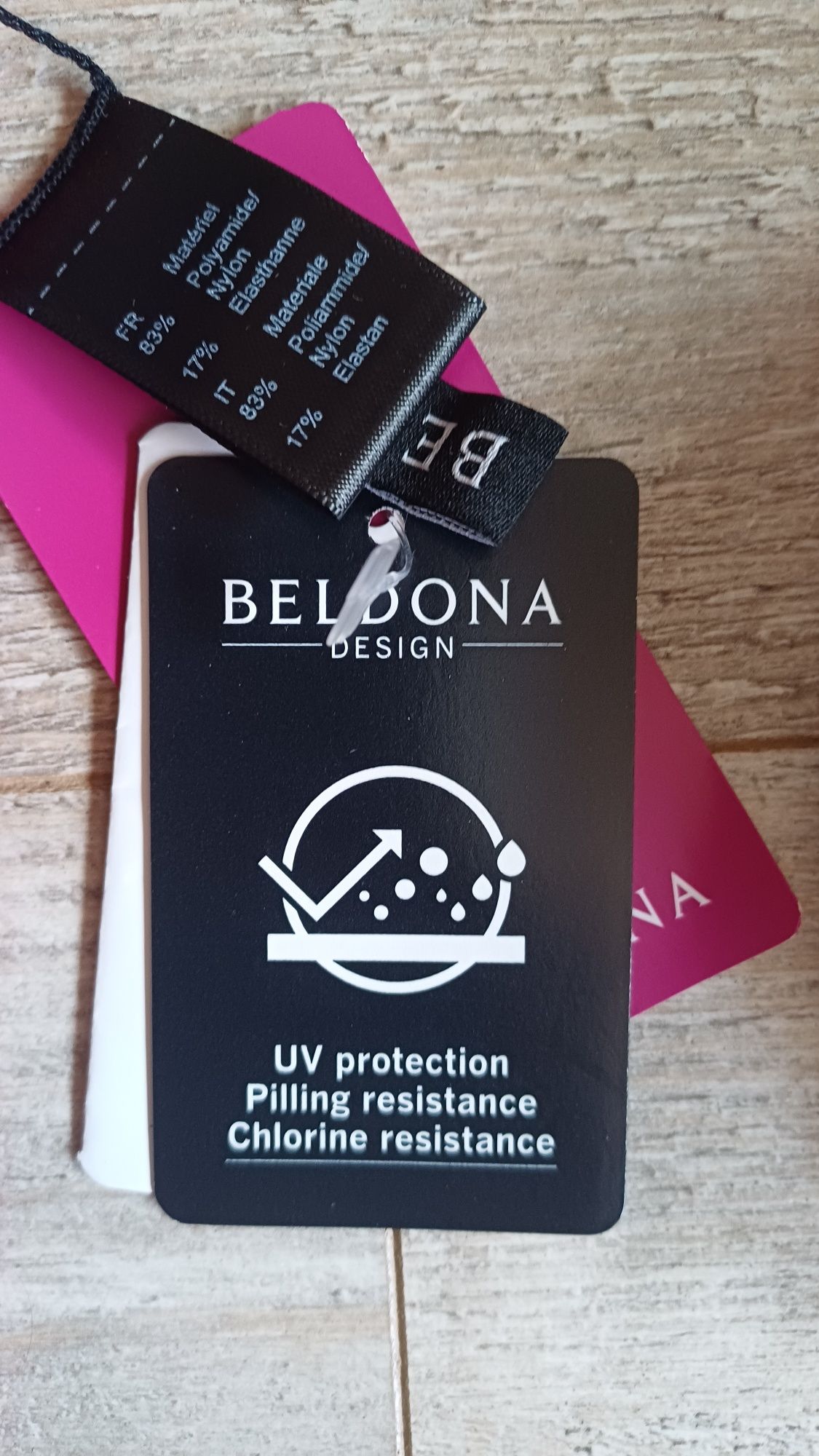 Strój kąpielowy Beldona  40B L. Burgundowy. NOWY. Premium