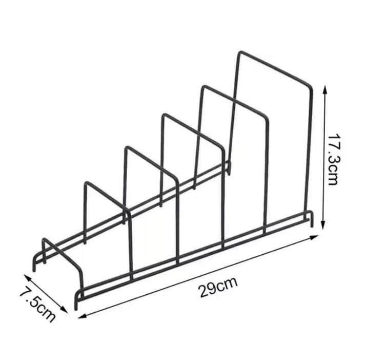Czarny Stojak na naczynia nakrywki