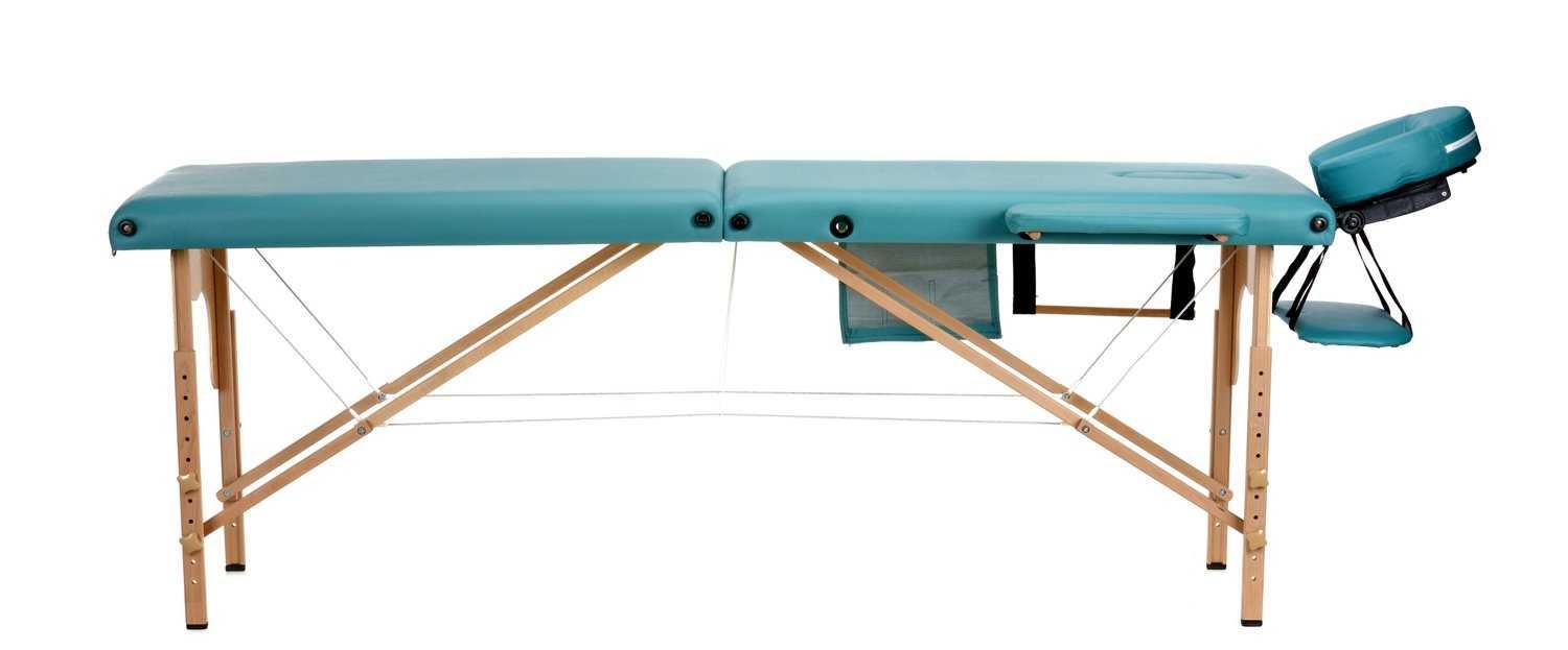 Stół, łóżko do masażu 2-segmentowe drewniane - TURKUS