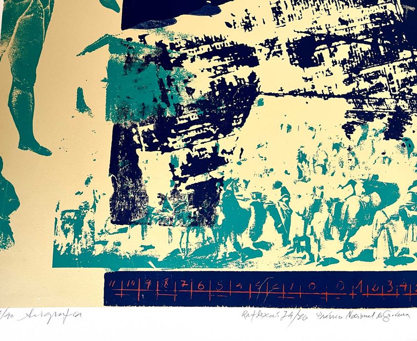 Serigrafia Gil Teixeira Lopes Prémio Nacional de Gravura 1976