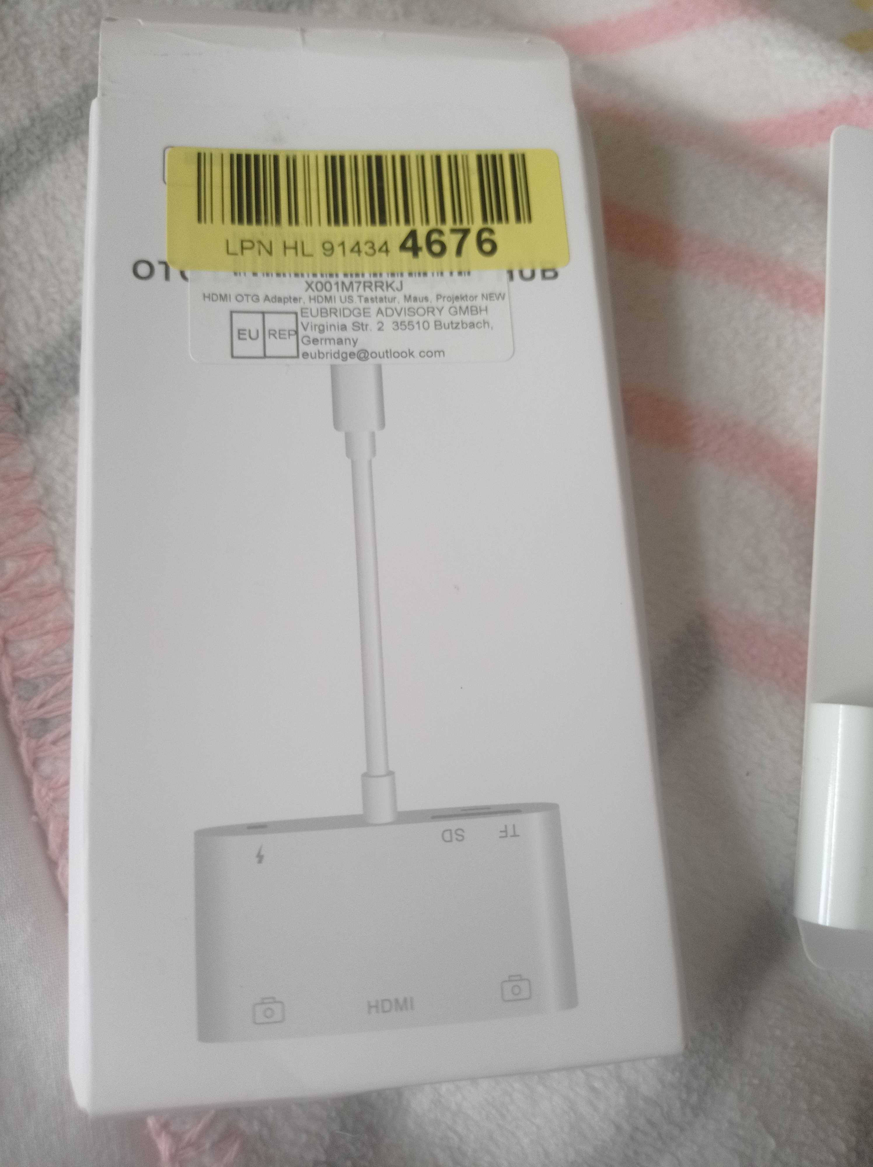 Адаптер HDMI /USB.для Apple iPhone IPad.с зарядкой Ligtring OTG. Пеход