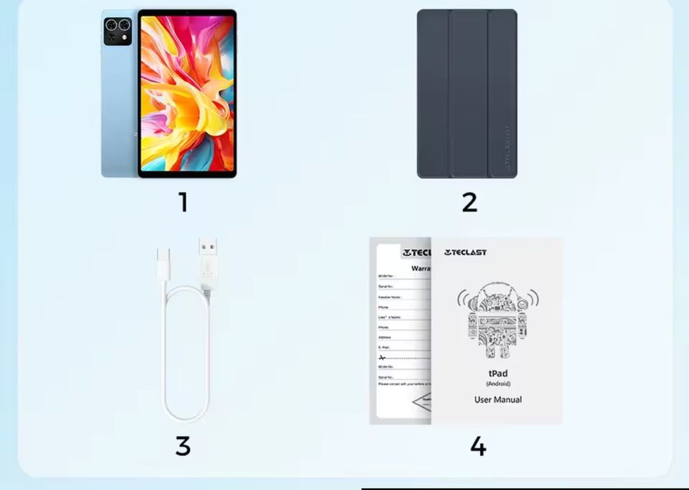 З Чохлом  Teclast T50 Mini 8,7" 4G (8+12)/128. Планшет