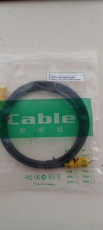 Межблочный коаксиальный кабель 4мм 75 Ом DIPO Sound Аудио 2 м Черный о