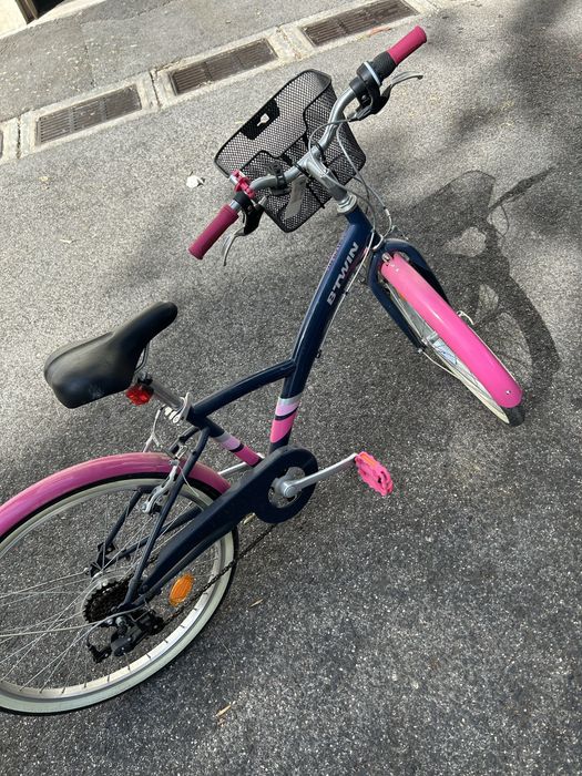 Bicicleta BTWIN original 500 azul e rosa semi nova