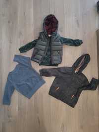 Zestaw ubrań dla chłopca - bezrękawnik Zara, kurtka przejściowa Gap 98
