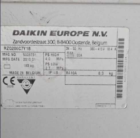 Klimatyzator  Daikin EUROPE N.V RZQ200C7Y 1B