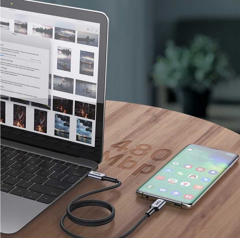 Kabel USB C - USB typ C 100W 5A Quick Charge 4.0PD 2 metry