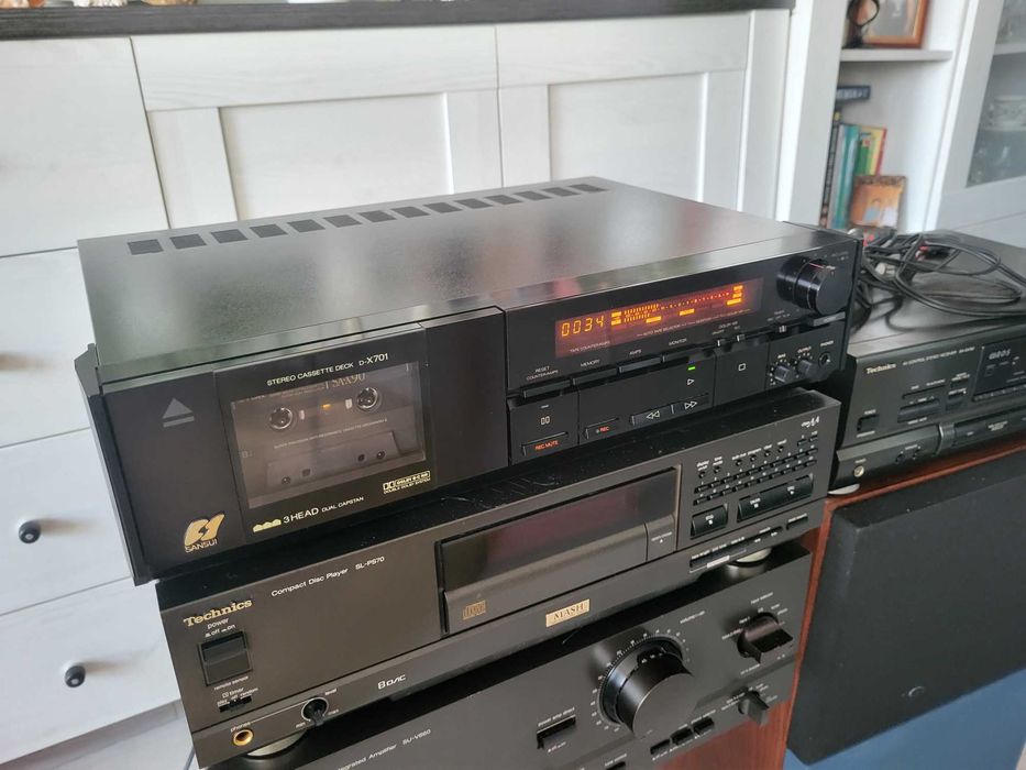 Magnetofon kasetowy Sansui D-X701 3HAT Dual-Capstan