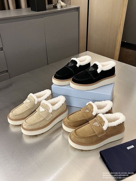 Prada ботинки лофери сапоги сапожки боти лофери з хутром зимние угги