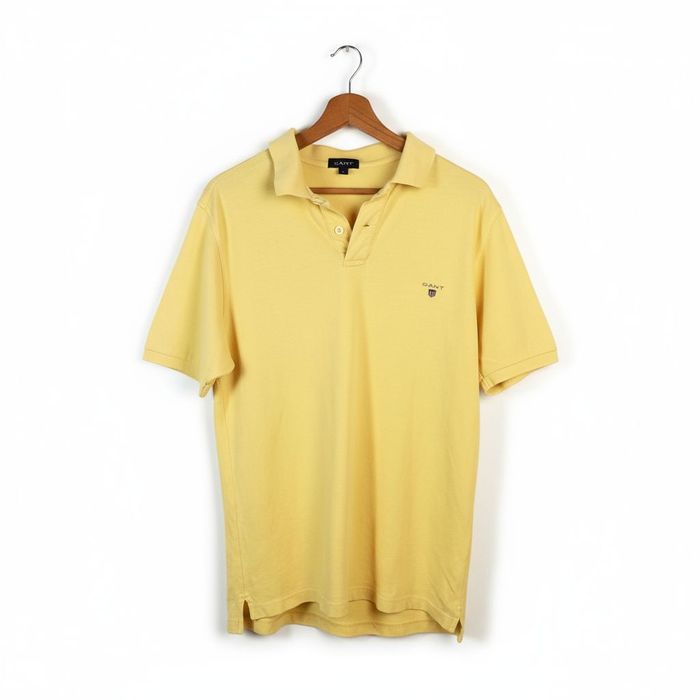Koszulka polo GANT M – żółta, 100% bawełna, stan idealny