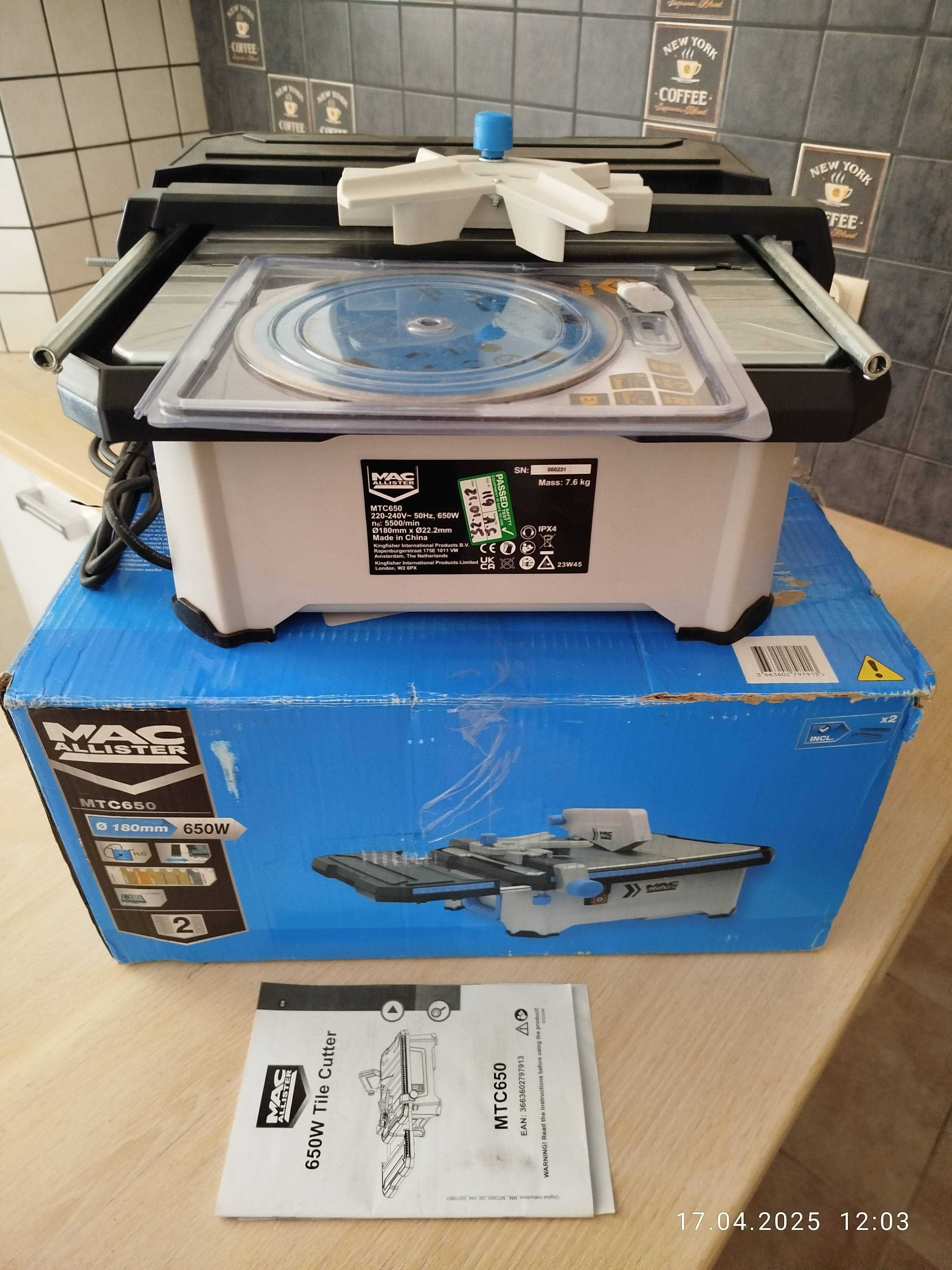 Przecinarka do płytek Mac Allister MTC650, 650W