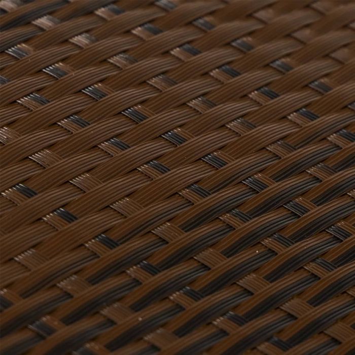 Vidaxl Parawany Balkonowe, 5 Szt., Brązowo-Czarne, 255X19Cm, Rattan Pe
