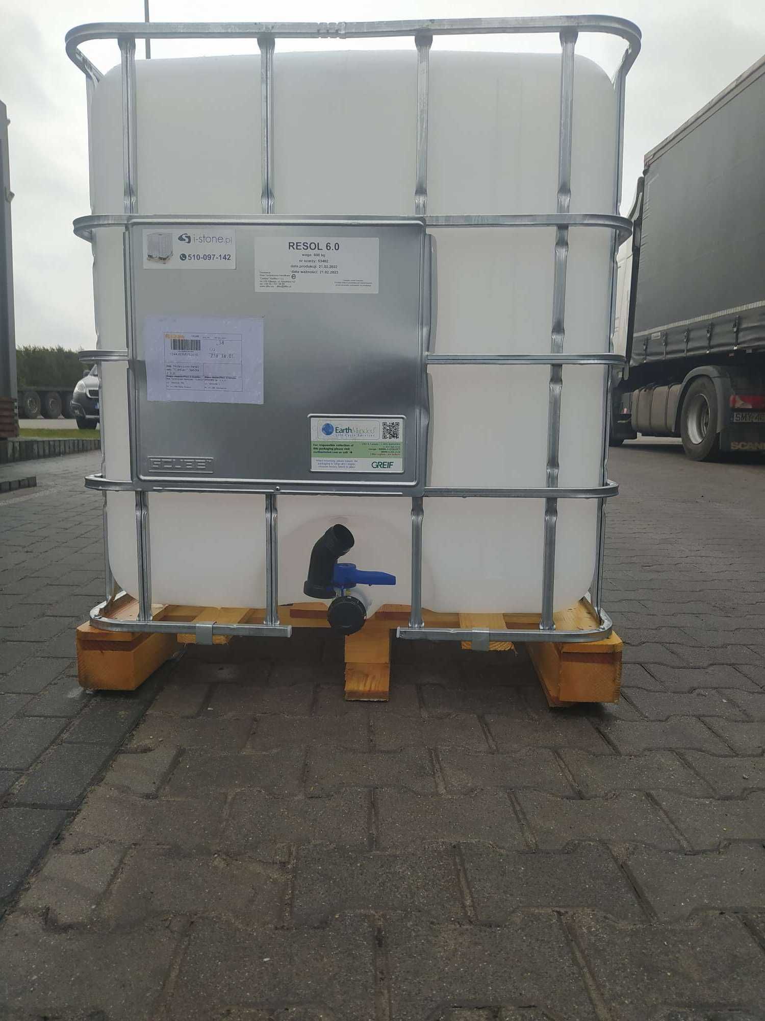 Zbiornik IBC 1000 L Nowy wkład   atest spożywczy małzer mauzer