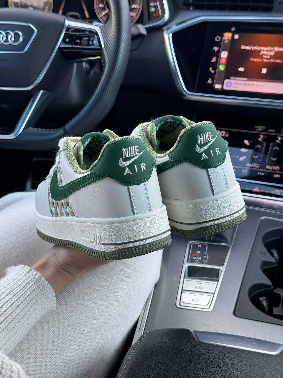 Жіночі кросівки найк аір форс Nike Air Force 1 Light Grey Green 36-41