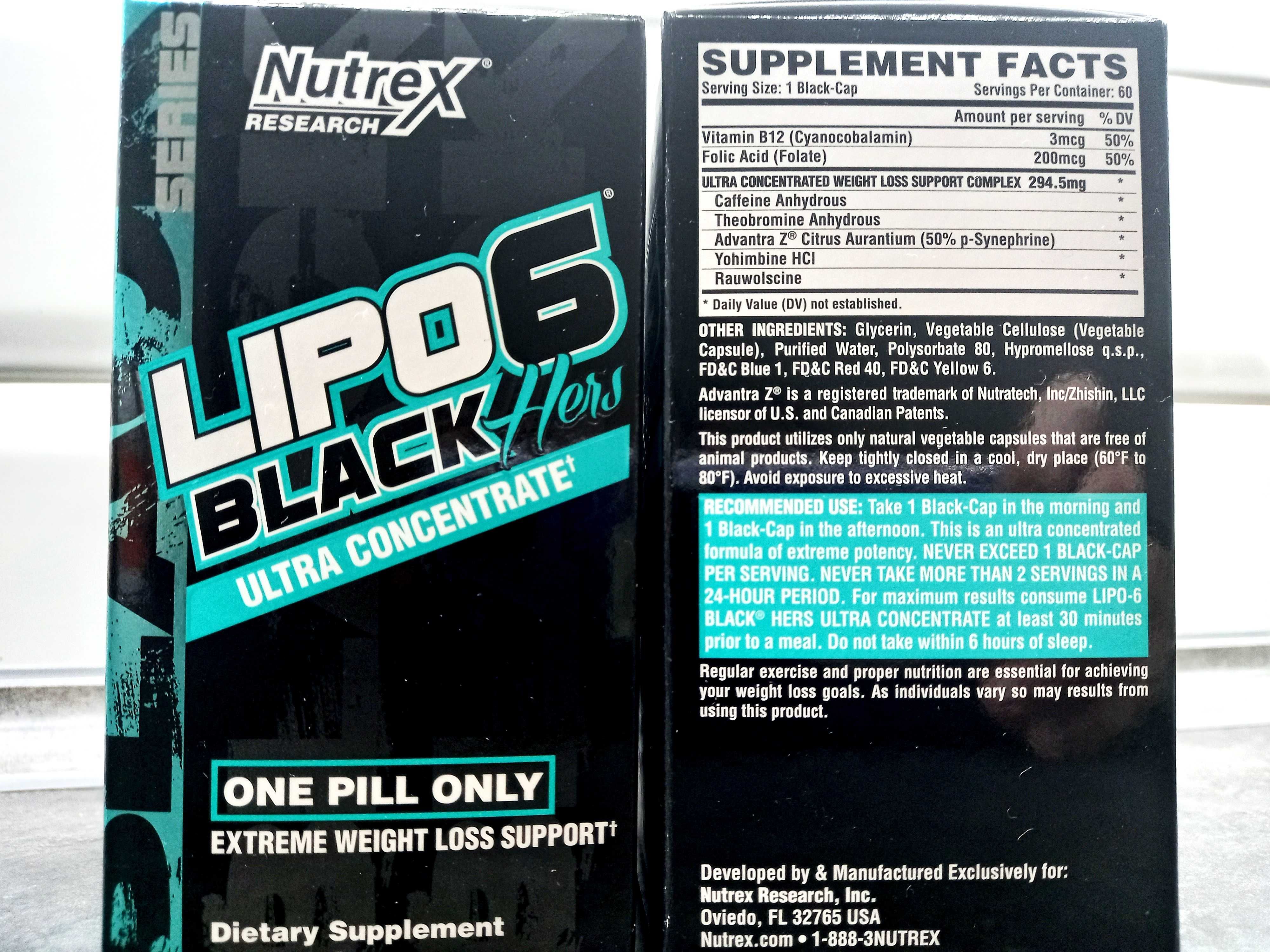 Nutrex, Lipo-6 Black Hers Ultra Concentrate (60 капс.), жиросжигатель
