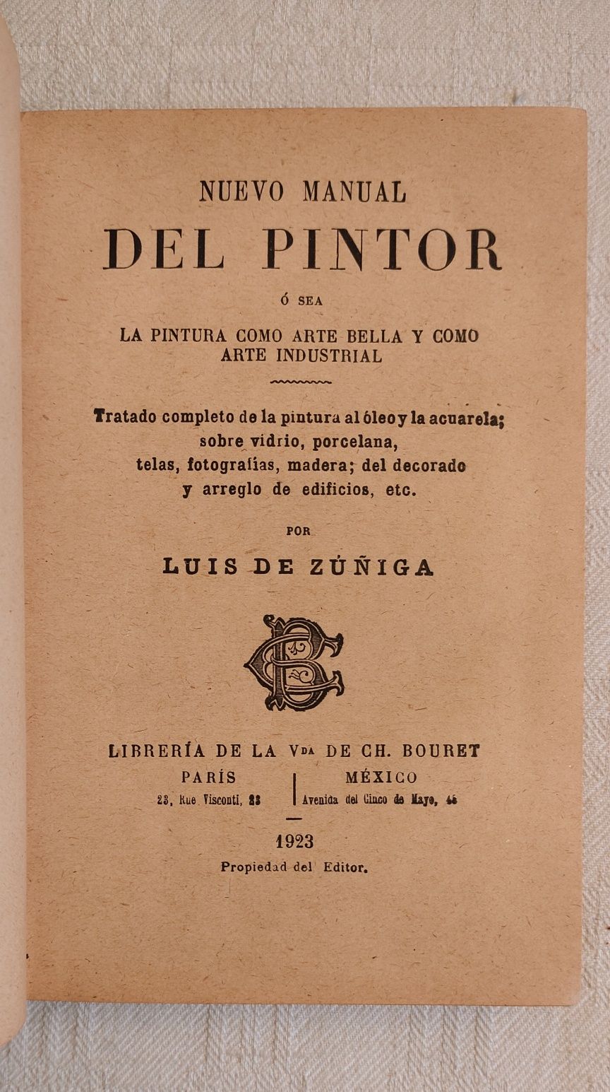 Manual del pintor , Luis de Zúniga