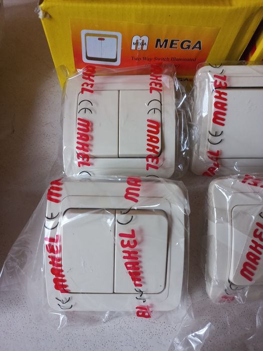 Выключатели , розетки,двойные,и одинарные, Турция, Makel, керамика