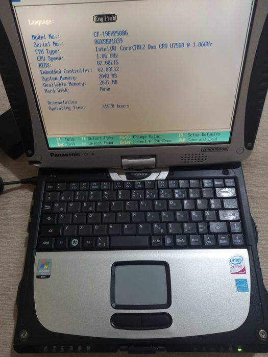 Ноутбук Panasonic CF19,  CF H1  разбор