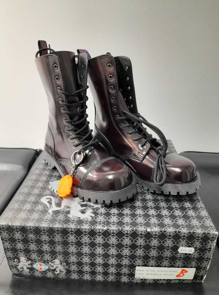 Bota "combat" tamanho 38 ,de cabedal Nevermind NOVA