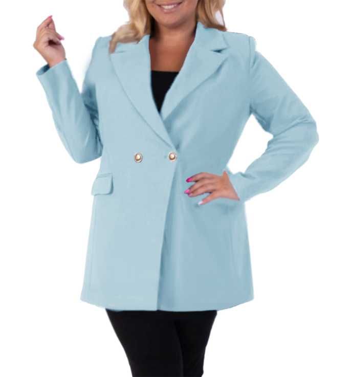 nowy elegancki żakiet marynarka damski złote guziki plus size 4xl 5xl