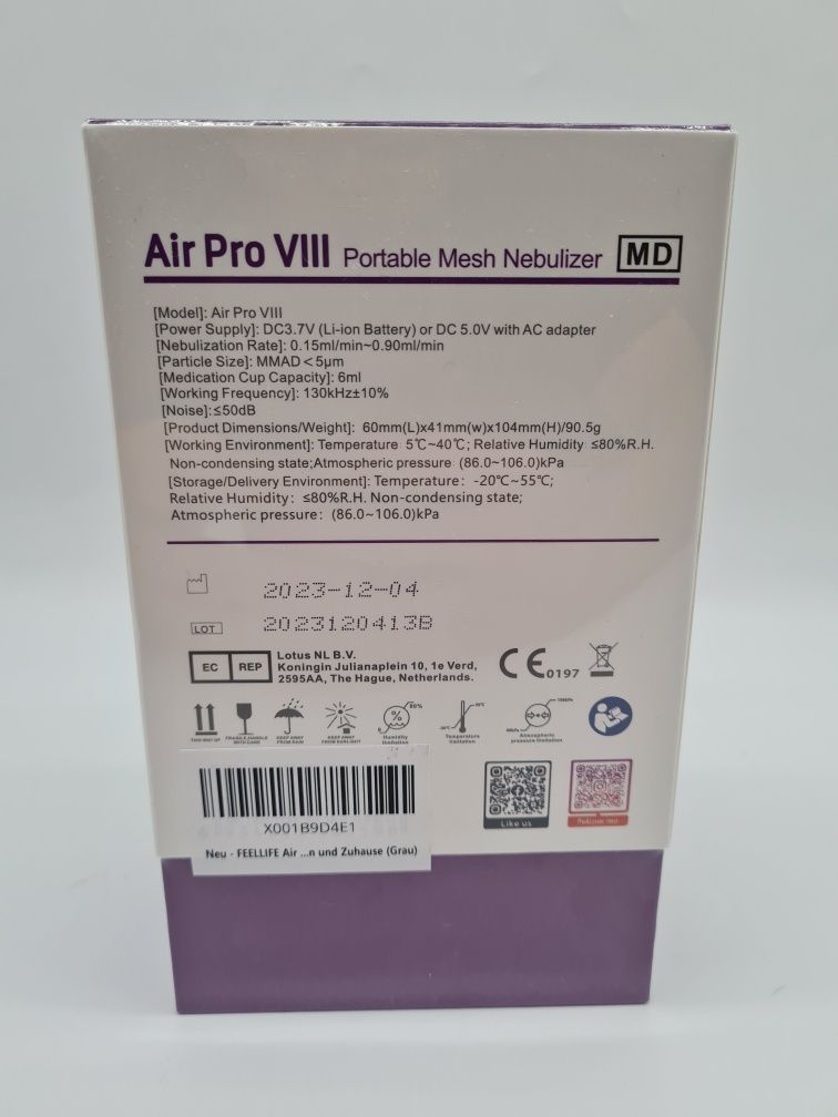 Przenośny inhalator Nebulizator Feellife Air Pro VIII