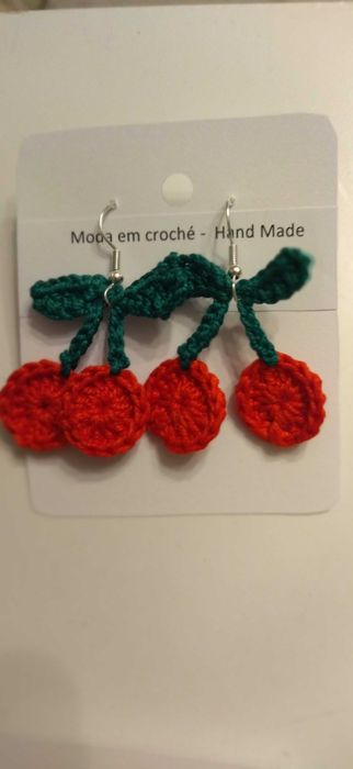 Cerejas, Melancias e Flores em Brincos