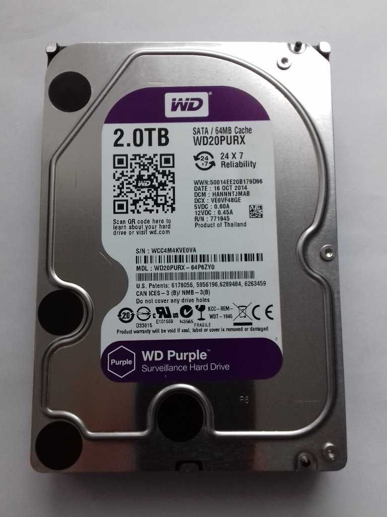 Dysk 2TB Purple WD20PURX SATA III do monitoringu