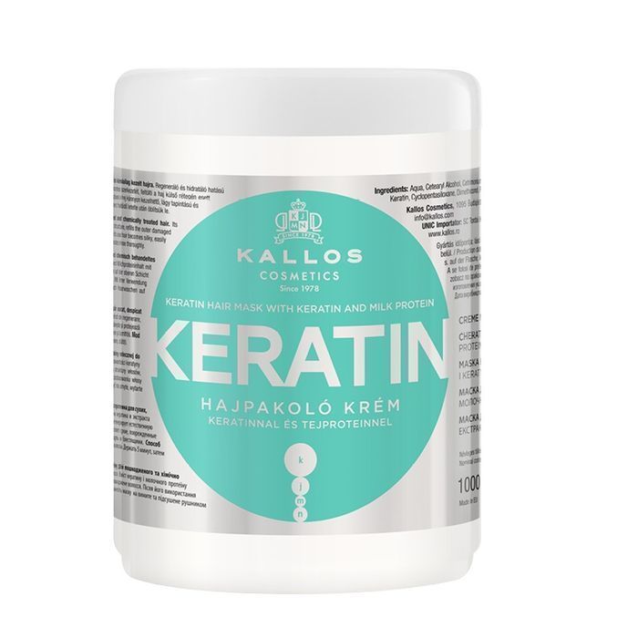 Kallos KJMN  maska do włosów z keratyną i proteinami mlecznymi 1000ml