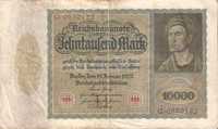 11. Stary banknot. 10 000 marek 1922