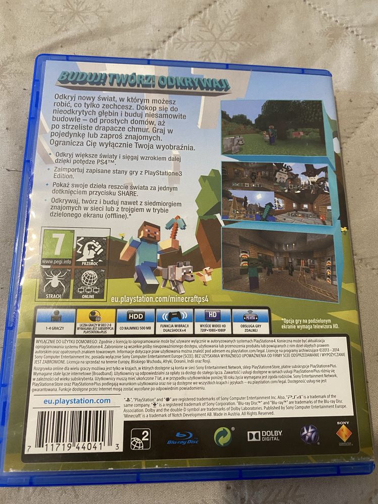 Gra Minecraft do ps4