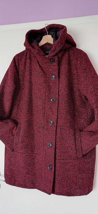 Kurtka przejściowa melanż bordo&czarny roz. 42 oversize