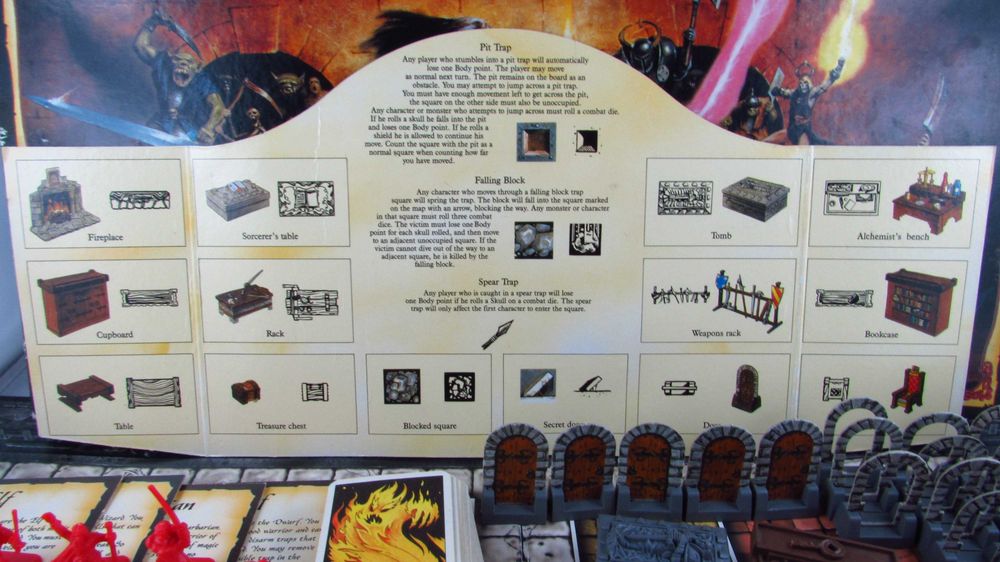 MB GAMES - GamesWorkshop HeroQuest Gra RPG Planszowa 1989 r.