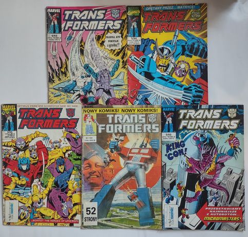 Transformers zestaw 1/91 5/93 6/93 4/94 3/95 Marvel Tm-Semic Komiks