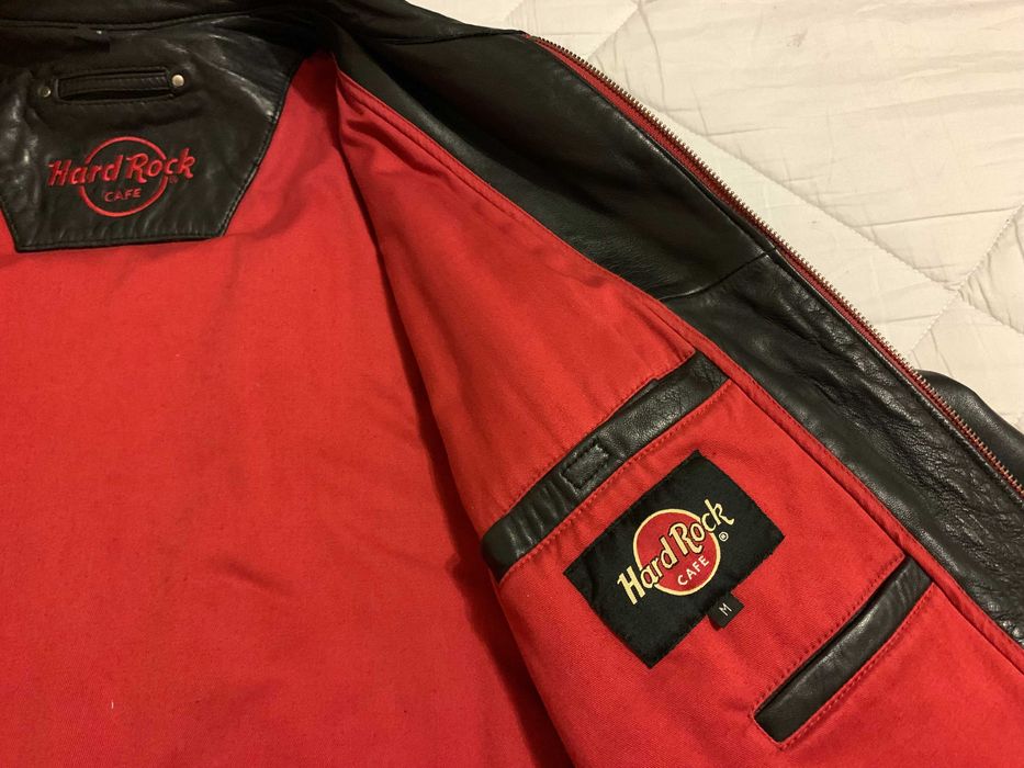 Blusão de Pele Hard Rock Café