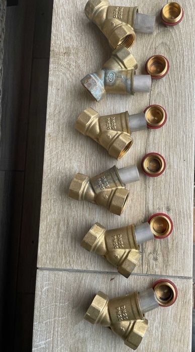 Все DN25: крани шар., фільтри водяні латунь, ніпелі нерж., американки