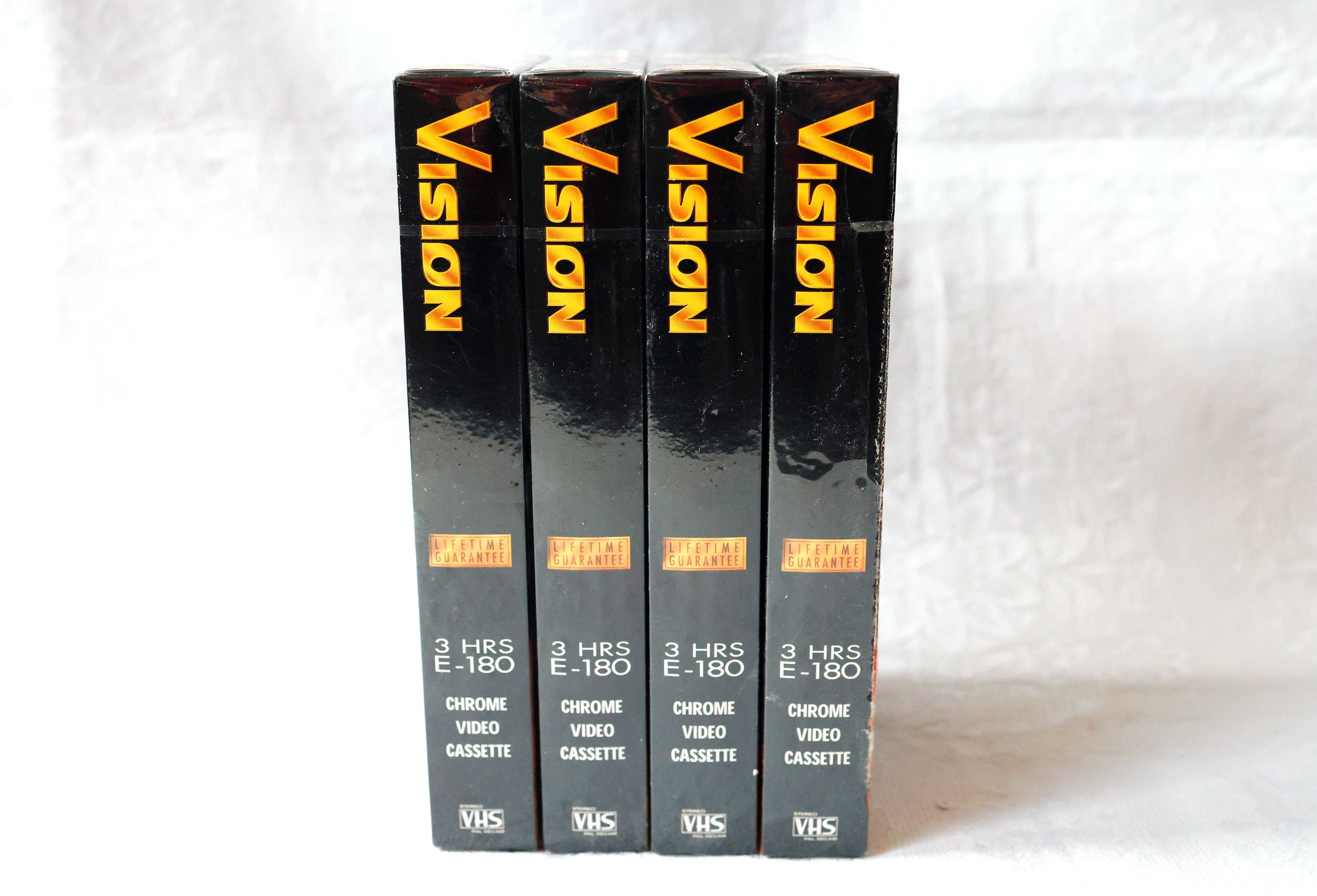 4x Kaseta VHS * BASF/Emtec VISION *E-180* Nowe KASETY stan BDB *Tanio!