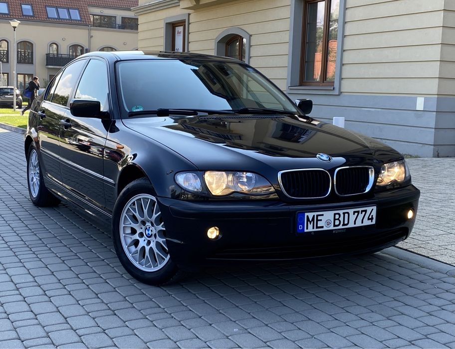 Zadbana BMW 3 e46 sedan 2004 1.8 benz 120KM, Skóry, manual czarna, 1WŁ