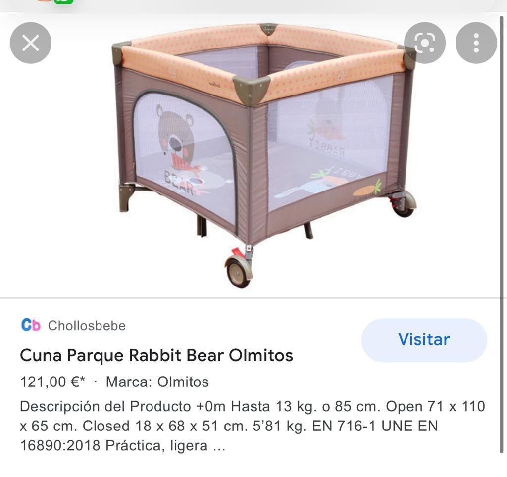 Berço Cama de Viagem/Parque "Olmitos"