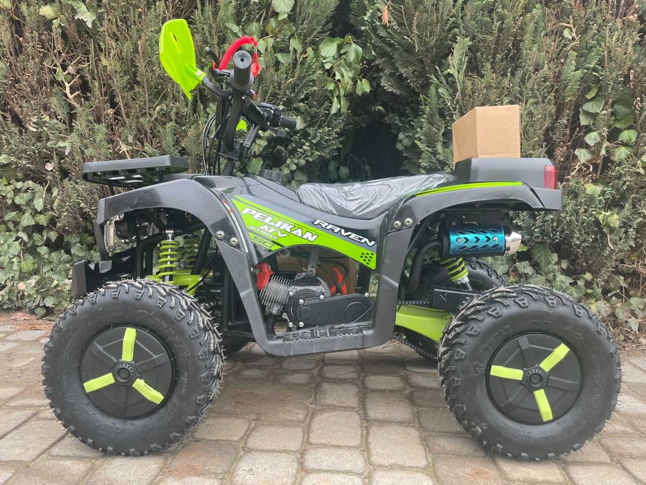QUAD 50 cc Pelikan Raven M14 Duża Rama XL Oparcie Ledy Duże Koła  Raty