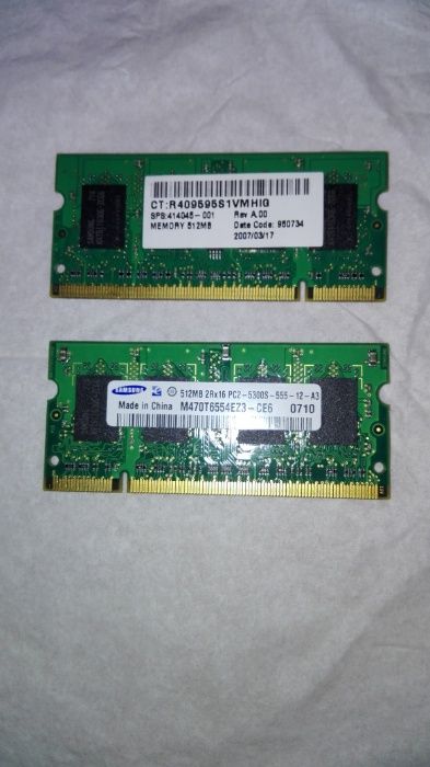 DDR2 pamięci do laptopa 512mb -4szt TESTOWANE