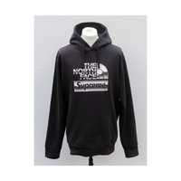 The North Face x Supreme metallic logo czarna bluza z kapturem XL