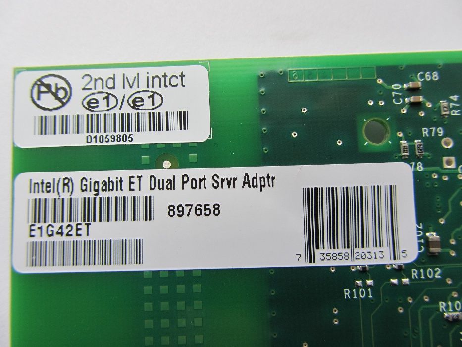 Сетевая карта Intel PRO/1000 ET Dual RJ-45 82576 адаптер E1G42ET