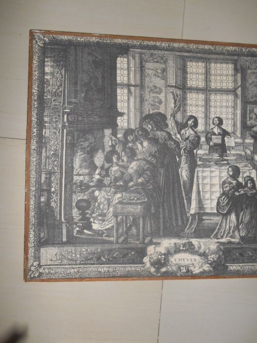 piekny obraz litografia rycina sceny rodzajowe francja