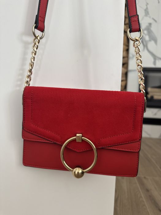 червона жіноча сумка Topshop